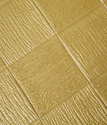 Самоклеюча декоративна 3D панель золоте плетіння 700x700x5 мм  фото 3