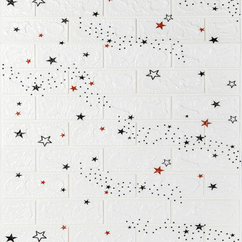 Панель стінова в рулоні 3D 700мм*3,08м*3мм зірки (D) SW-00002265  фото 2