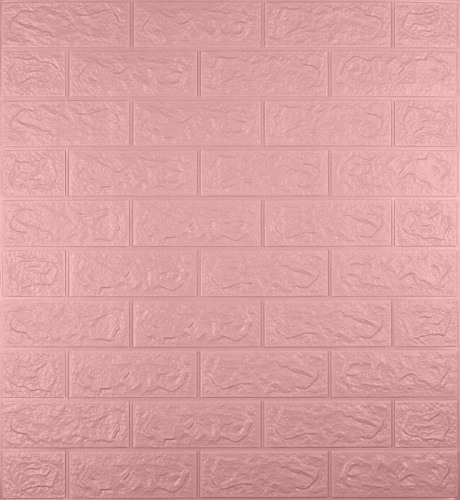 Самоклеюча декоративна 3D панель під рожеву цеглу 700x770x5 мм 