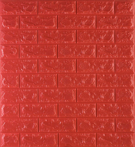 Самоклеюча декоративна 3D панель під червону цеглу 700x770x7 мм 