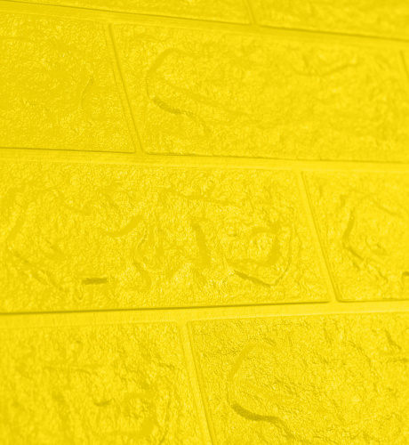 Самоклеюча декоративна 3D панель під жовту цеглу 700x770x5 мм  фото 3