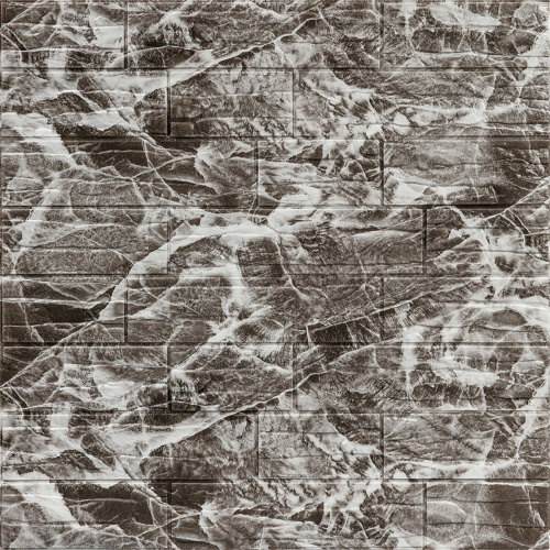 Самоклеюча декоративна 3D панель камінь Сіра рвана цегла700х770х5мм (158) SW-00000487 