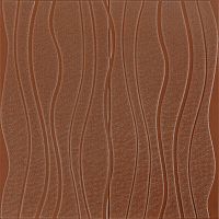 Самоклеюча декоративна настінно-стельова 3D панель коричневі хвилі 700x700x7мм (366) SW-00000849 