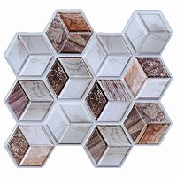 Декоративна ПВХ плитка на самоклейці 3D кубы 280х300х5мм, ціна за 1 шт. (СПП-506) SW-00001135 
