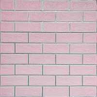 Панель стінова 70*70cm*5mm рожева цегла зі сріблом (D) SW-00001501 