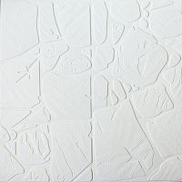 Самоклеюча декоративна 3D панель камінь деко білий 700x700x6 мм 