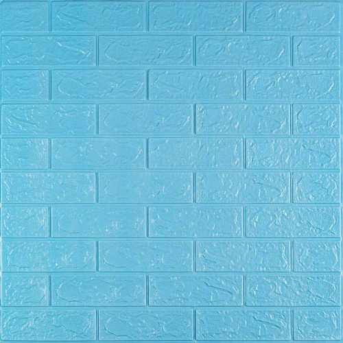 3D панель самоклеюча цегла Блакитна 700х770х3мм (005-3) SW-00000232 