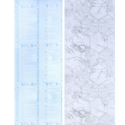 Самоклеюча плівка сірий мармур срібні соти 0,45х10м SW-00001213  фото 3