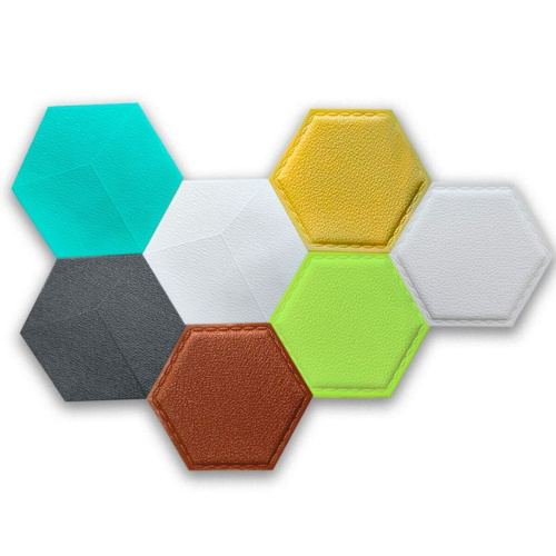 Декоративний самоклеючий шестикутник під шкіру зелений 200x230мм (1102) SW-00000742  фото 9