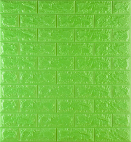 Самоклеюча декоративна 3D панель під зелену цеглу 700x770x7 мм 