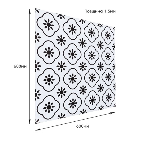 СВП-215 Самоклеюча винилова плитка 600*600*1.5mm Глянсова (D) SW-00002263  фото 3