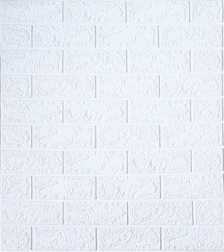 Самоклеюча декоративна 3D панель під білу цеглу 700x770x4 мм 