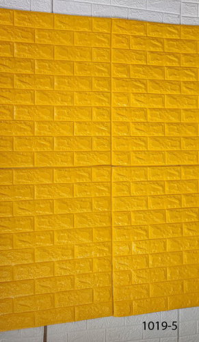 Самоклеюча декоративна панель жовта цегла 700x770x5 мм  фото 5