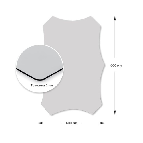 Дзеркало акрилове самоклеюче 400*600мм*2мм SW-00001521 фото 4