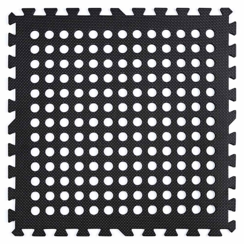 Підлога пазл перфорована - модульне покриття чорне 610x610x10мм (МР50) SW-00000660  фото 6