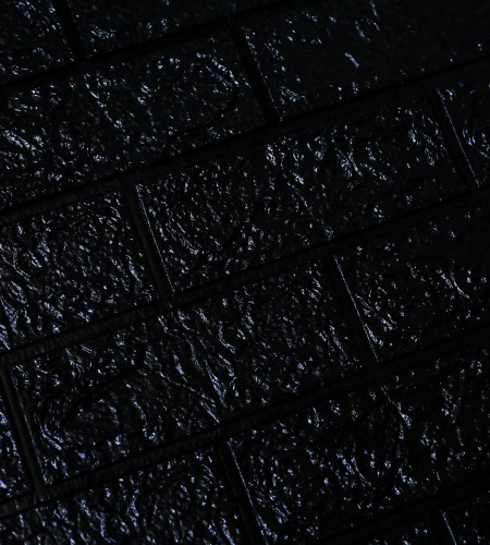 Самоклеюча декоративна 3D панель під чорну цеглу700x770x5 мм  фото 3