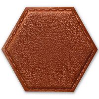 Декоративний шестикутник самоклеючий під шкіру коричневий 200x230мм (1103) SW-00000743 