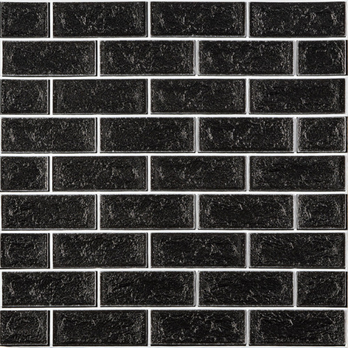 Панель стінова 70*70cm*5mm чорна цегла з білим (D) SW-00001503 