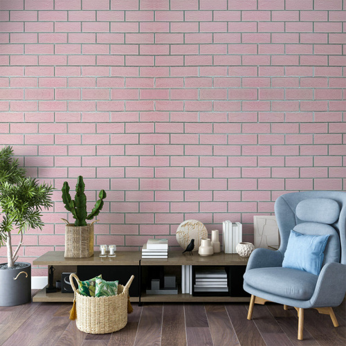Панель стінова 70*70cm*5mm рожева цегла зі сріблом (D) SW-00001501  фото 5