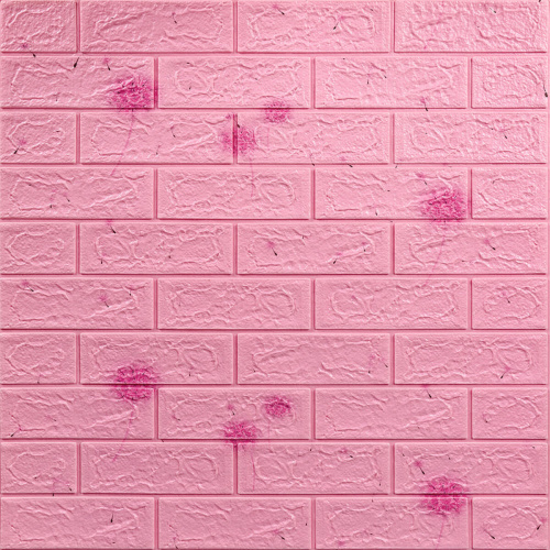 Декоративна 3D панель самоклейка під світло-рожевий цегла Кульбабка 700х770х5мм (022) SW-00000023 