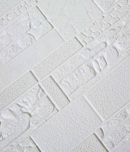 Самоклеюча декоративна 3D панель Єгипет білий 700x700x5 мм  фото 3