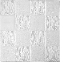 Самоклеюча декоративна 3D панель біле плетіння 700x700x5 мм 