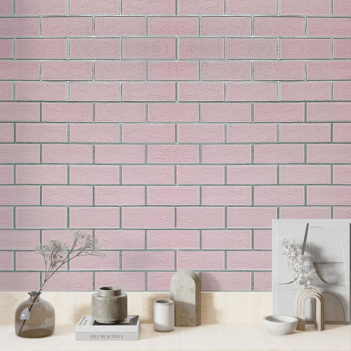 Панель стінова 70*70cm*5mm рожева цегла зі сріблом (D) SW-00001501  фото 7