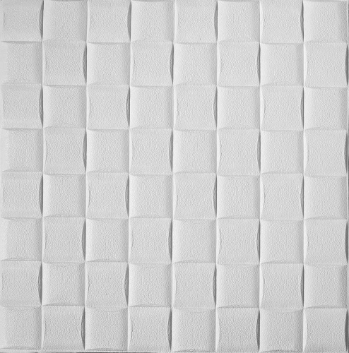 Самоклеюча декоративна 3D панель лоза біла 700x700x5 мм 