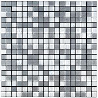 Самоклеюча алюмінієва плитка срібна мозаїка зі стразами 300х300х3мм SW-00001824 (D) 