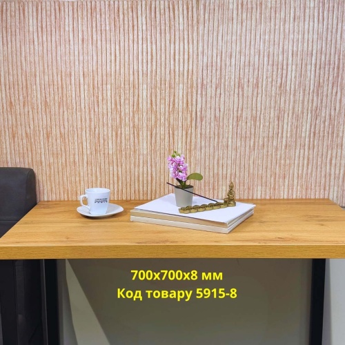 Самоклеюча декоративна 3D панель бамбук капучино 700x700x8 мм фото 3
