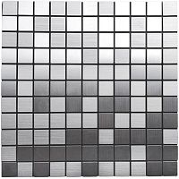 Самоклеюча алюмінієва плитка срібна мозаїка 300х300х3мм SW-00001167 (D) 
