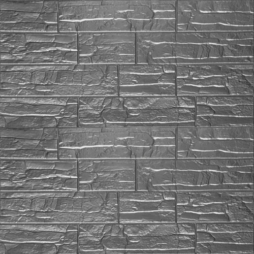 Самоклеюча 3D панель культурний камінь срібло 700x770x5мм (156) SW-00000751 