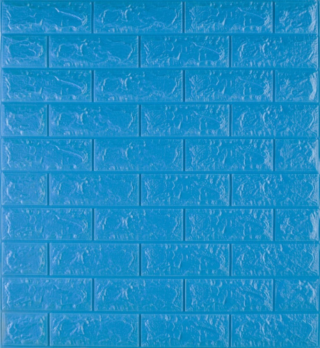Самоклеюча декоративна 3D панель під синю цеглу 700x770x7 мм 