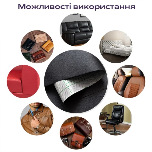 Самоклеюча екошкіра у рулоні 1.37*3m*0.5mm Чорний (D) SW-00001413 фото 7