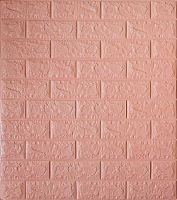 Самоклеюча декоративна панель рожева цегла 700x770x5 мм 