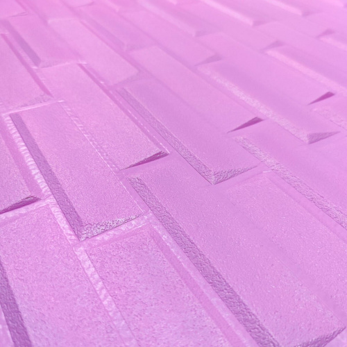 3D панель самоклеюча кладка пурпурна 700х770х4мм (332) SW-00001349  фото 2
