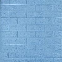Самоклеющаяся декоративная 3D панель под голубой кирпич 700x770x5мм (005-5)