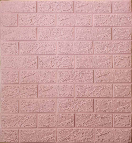 Самоклеюча декоративна 3D панель під рожеву цеглу 700x770x4 мм 