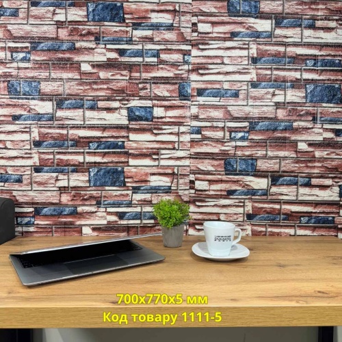 Самоклеюча декоративна 3D панель кладка бриз 700x770x5 мм фото 3