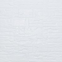 Самоклеюча декоративна 3D панель камінь Біла рвана цегла700х770х5мм (155) SW-00000484 
