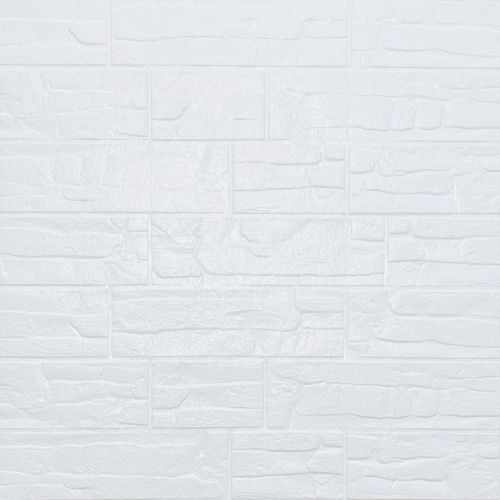 Самоклеюча декоративна 3D панель камінь Біла рвана цегла700х770х5мм (155) SW-00000484 