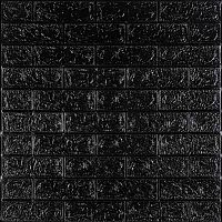 3D панель самоклеюча цегла Чорний 700х770х5мм (019-5) SW-00000151 