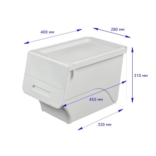 Контейнер для хранения белый 45.5*28.5*31CM SW-00002421 фото 4