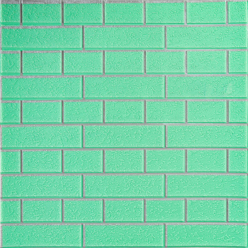 Панель стінова 70*70cm*5mm зелена цегла зі сріблом (D) SW-00001803 