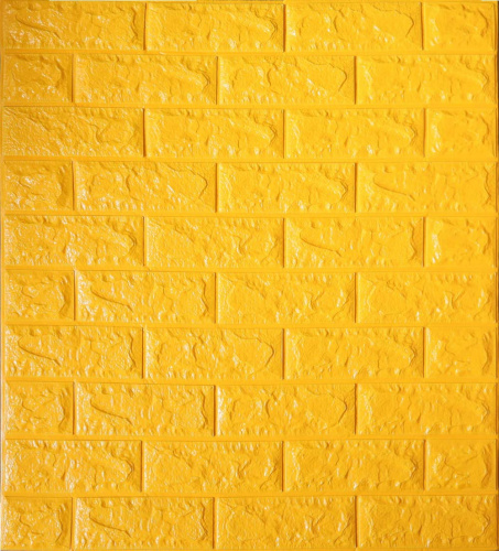 Самоклеюча декоративна панель жовта цегла 700x770x5 мм 