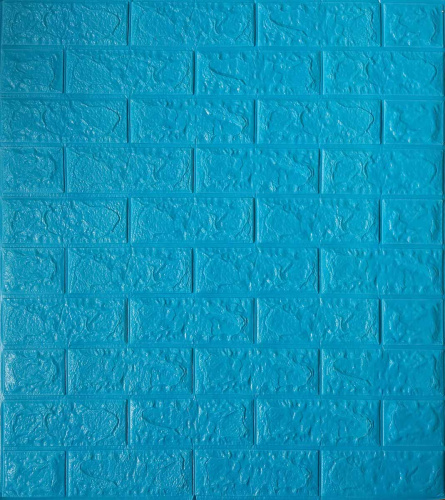 Самоклеюча декоративна 3D панель цегла синє небо 700x770x5 мм 
