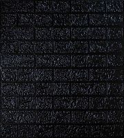 Самоклеюча декоративна 3D панель під чорну цеглу700x770x5 мм 