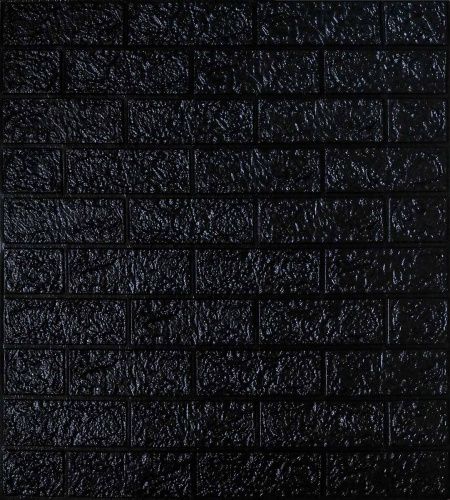 Самоклеюча декоративна 3D панель під чорну цеглу700x770x5 мм 